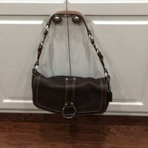EUC Coach Chocolate Brown Pebble Leather Purse